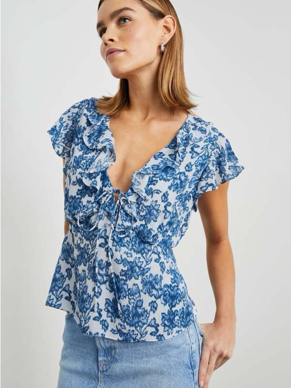 Rails Carmine Top Chambray Flora